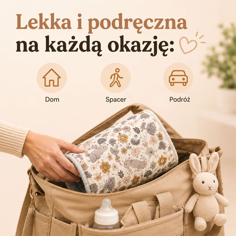 Tulmo - mufka do karmienia piersią z podparciem główki dziecka